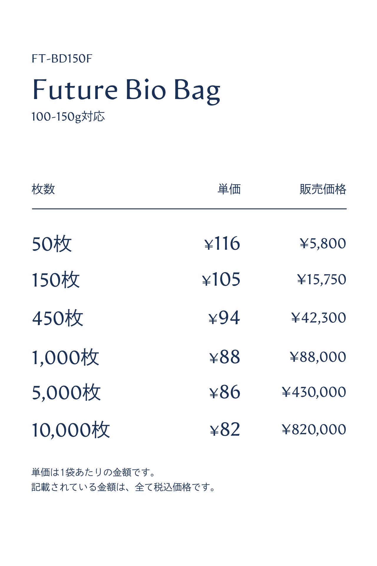 Future Bio Bag/100-150g対応